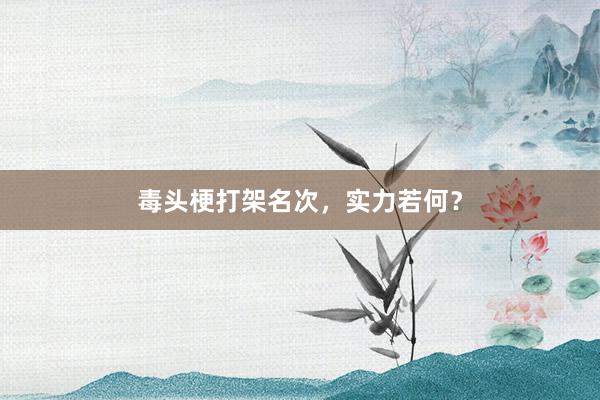 毒头梗打架名次，实力若何？